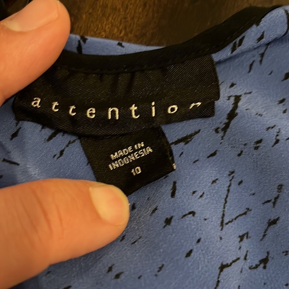 Blue and black Attention size 10 dress with zipper back - Picture 9 of 10